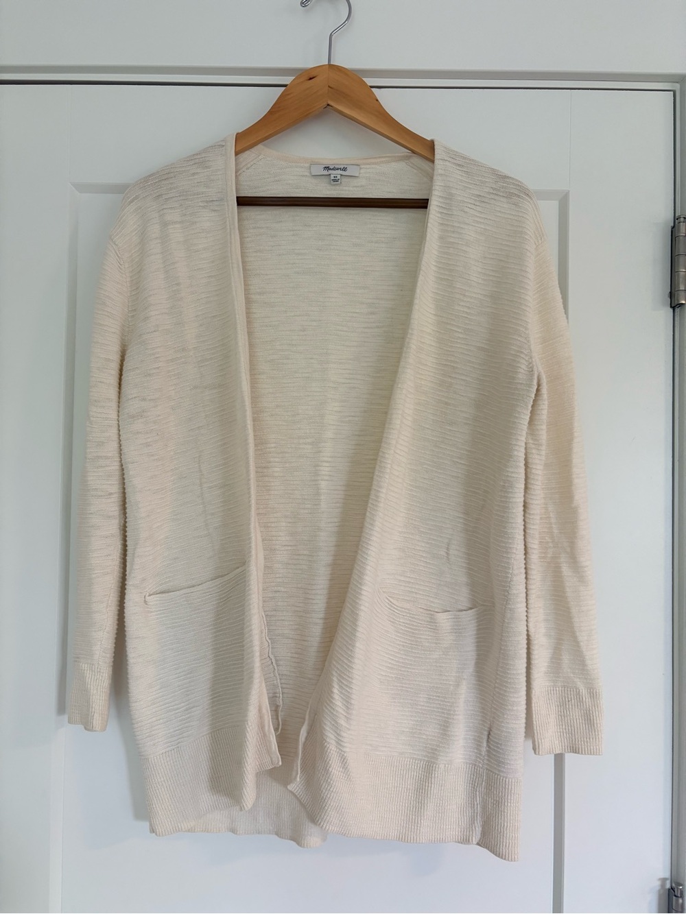 Madewell Cream Open-Front Women's Cardigan